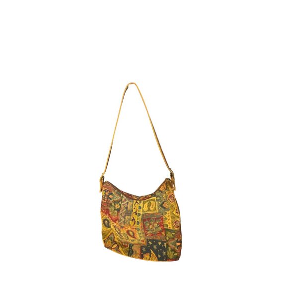 Vintage Dockers Tapestry Shoulder Bag With Leather Accents - Picture 5 of 6